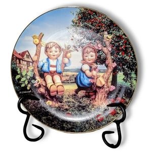 Vtg 90s Hummel Apple Tree Boy & Girl Limited Ed Plate Little Companions Series